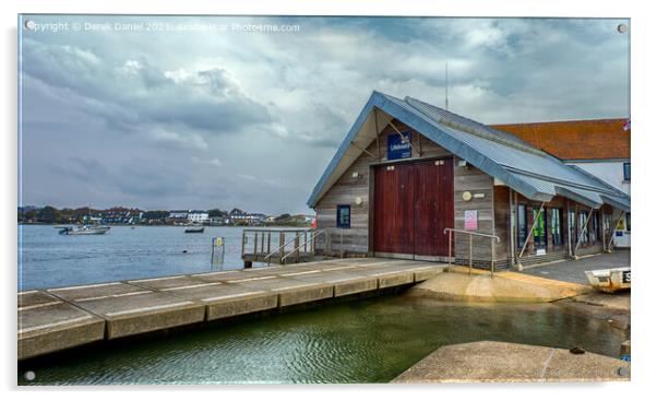 Saving Lives at Mudeford Quay Acrylic by Derek Daniel