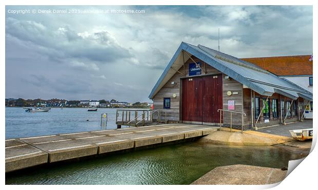 Saving Lives at Mudeford Quay Print by Derek Daniel