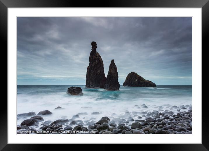 Sea stacks in Ribeira da Janela, Madeira island Framed Mounted Print by Paulo Rocha