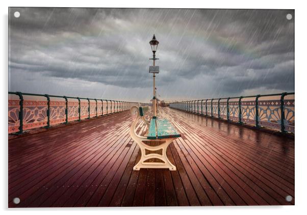 Penarth Pier South Wales Acrylic by Leighton Collins