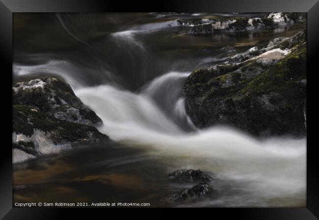 Flowing Water Framed Print by Sam Robinson