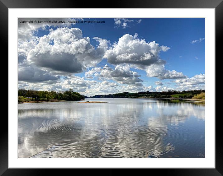 Serene waters of Tittesworth Reservoir Framed Mounted Print by tammy mellor