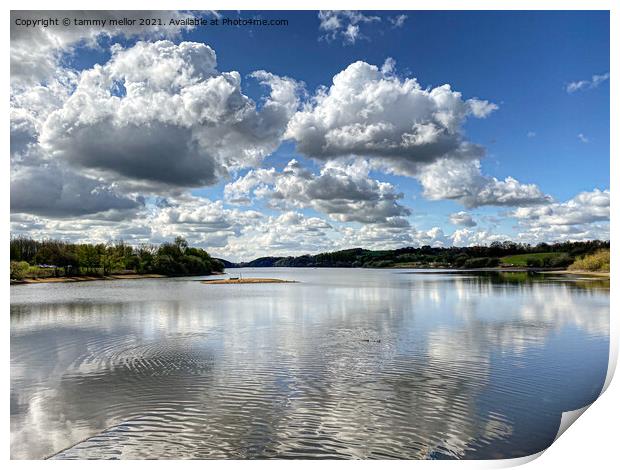 Serene waters of Tittesworth Reservoir Print by tammy mellor