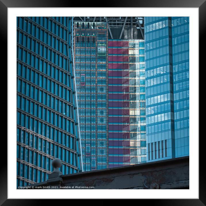 city buildings ii Framed Mounted Print by mark Smith
