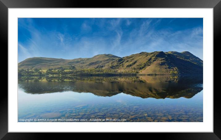 Reflections on Ullswater Framed Mounted Print by EMMA DANCE PHOTOGRAPHY