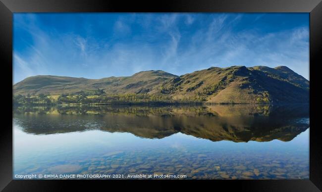 Reflections on Ullswater Framed Print by EMMA DANCE PHOTOGRAPHY