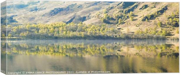 Reflections on Ullswater Canvas Print by EMMA DANCE PHOTOGRAPHY