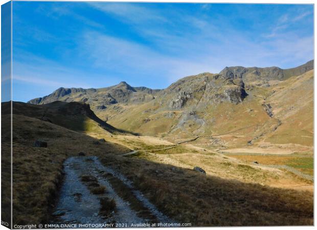 Walking through the Patterdale Valley Canvas Print by EMMA DANCE PHOTOGRAPHY
