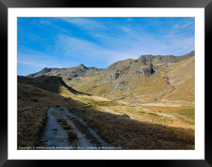 Walking through the Patterdale Valley Framed Mounted Print by EMMA DANCE PHOTOGRAPHY