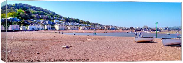 Shaldon From Teignmouth Canvas Print by Peter F Hunt