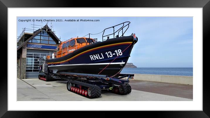 llandudno RNLI Lifeboat. Framed Mounted Print by Mark Chesters