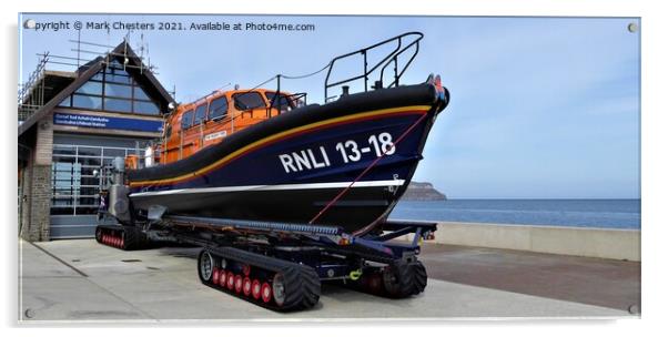 llandudno RNLI Lifeboat. Acrylic by Mark Chesters