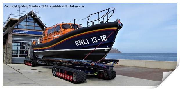 llandudno RNLI Lifeboat. Print by Mark Chesters