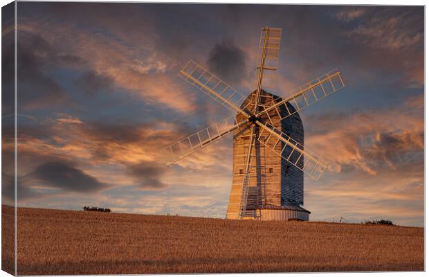 Golden Skies of the Windmill Canvas Print by Wendy Williams CPAGB