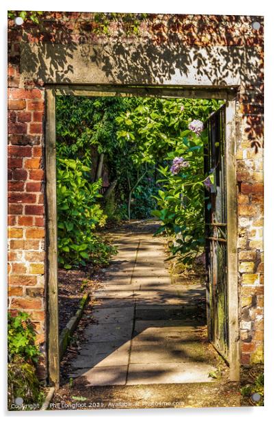 Entrance to the English Country Garden  Acrylic by Phil Longfoot