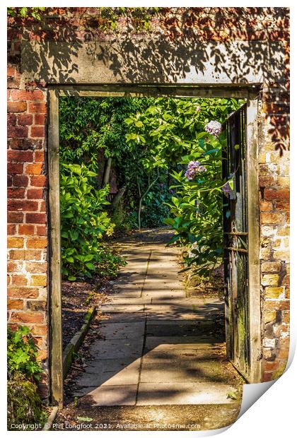 Entrance to the English Country Garden  Print by Phil Longfoot