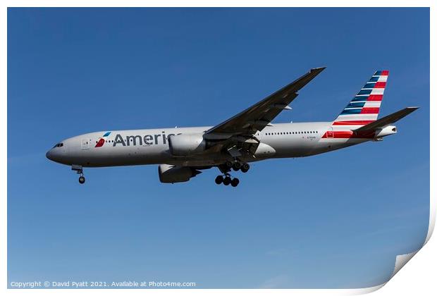 American Airlines Boeing 777      Print by David Pyatt