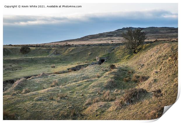 Rugged Dartmoor countryside Print by Kevin White