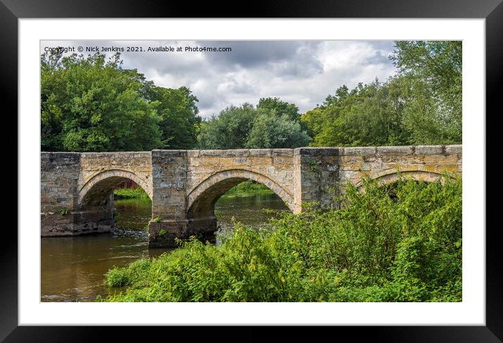 Essex Bridge over the River Trent Staffordshire Framed Mounted Print by Nick Jenkins