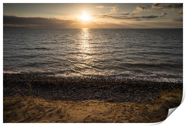 Sunset over Bideford Bay Print by Tony Twyman