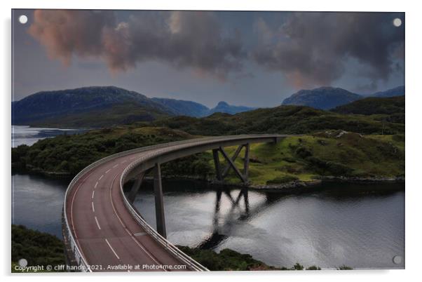 NC500, Kylesku Bridge, highlands, Scotland. Acrylic by Scotland's Scenery