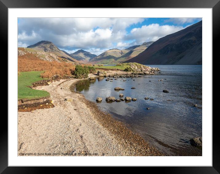 Autumn in Wastwater, Lake District Framed Mounted Print by June Ross