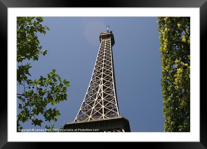Eiffel Tower, Paris Framed Mounted Print by James Ward