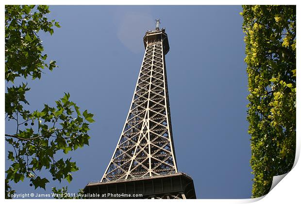 Eiffel Tower, Paris Print by James Ward