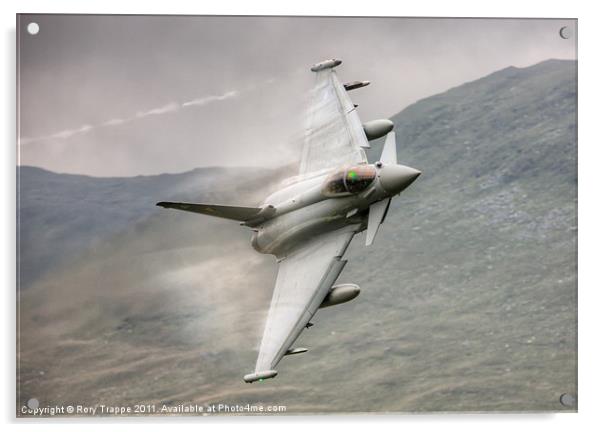 An RAF Typhoon low level Acrylic by Rory Trappe