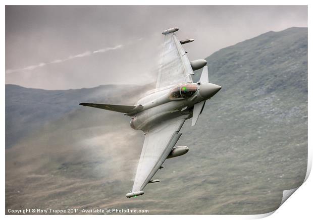 An RAF Typhoon low level Print by Rory Trappe