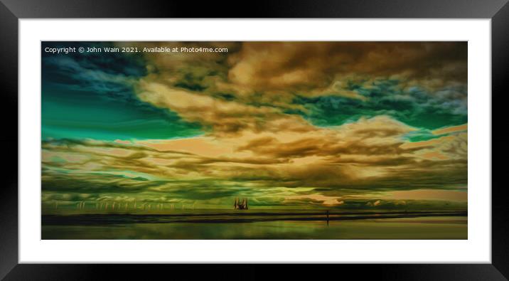 Passing Another Place (Digital Art Painting) Framed Mounted Print by John Wain