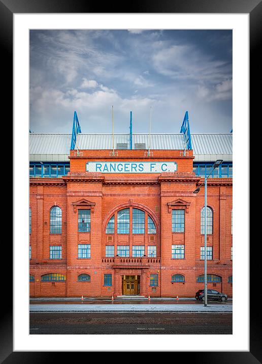 Rangers Ibrox Stadium Front Facade Framed Mounted Print by Antony McAulay
