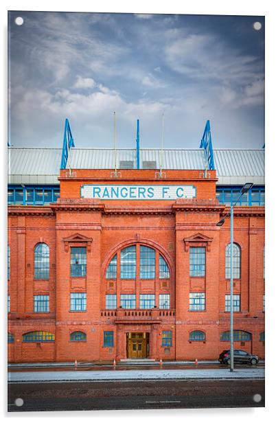 Rangers Ibrox Stadium Front Facade Acrylic by Antony McAulay