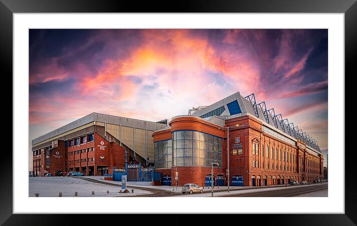 Rangers Ibrox Stadium Panorama Framed Mounted Print by Antony McAulay