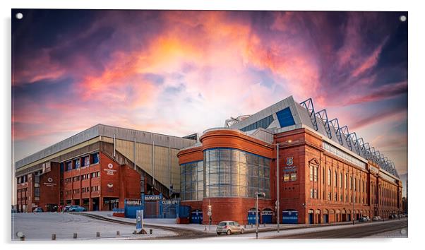 Rangers Ibrox Stadium Panorama Acrylic by Antony McAulay