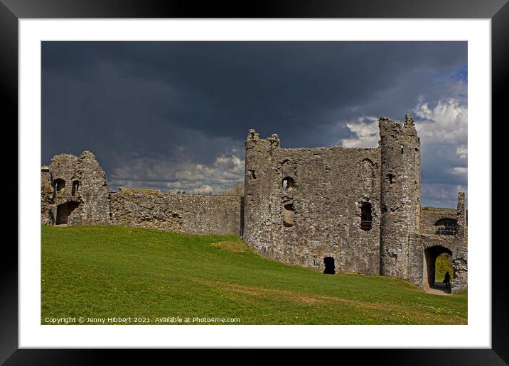Llansteffen castle in Carmarthenshire, South Wales Framed Mounted Print by Jenny Hibbert