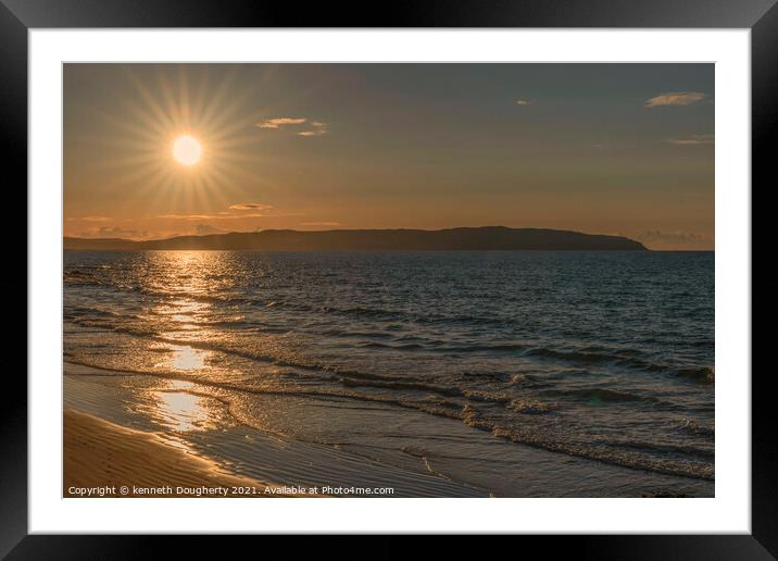 sunset Framed Mounted Print by kenneth Dougherty