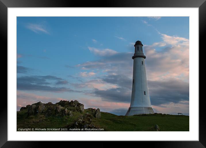 Sunset at the pepper pot Framed Mounted Print by Michaela Strickland