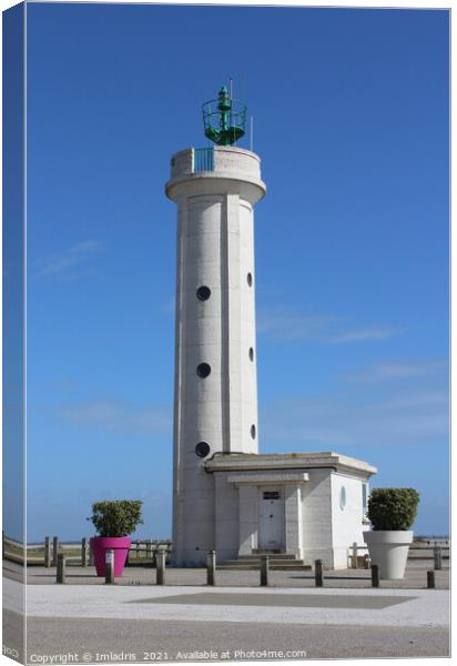 Hourdel Lighthouse, Cayeux-sur-Mer, France Canvas Print by Imladris 