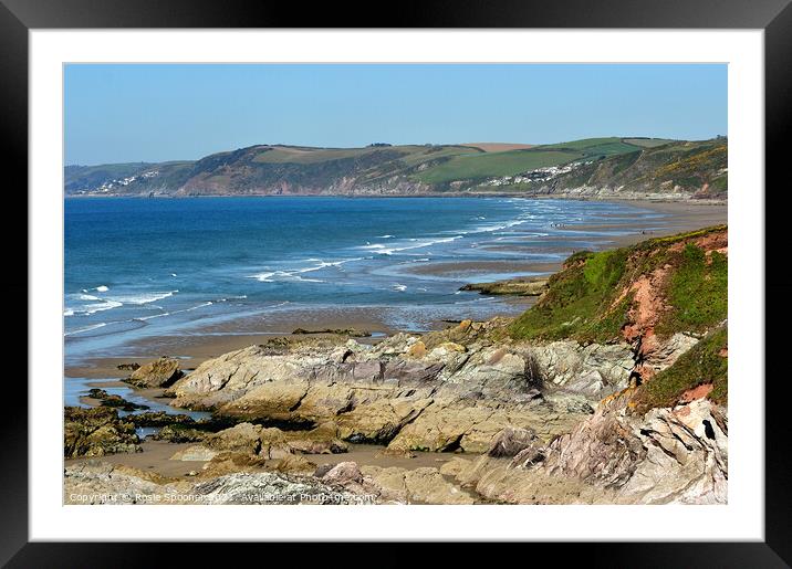 Whitsand Bay in South East Cornwall Framed Mounted Print by Rosie Spooner