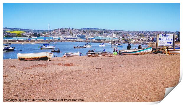 Teignmouth Back Beach Print by Peter F Hunt