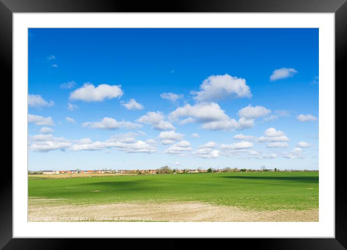 View Across Fields To Middle Greetwell Framed Mounted Print by Allan Bell