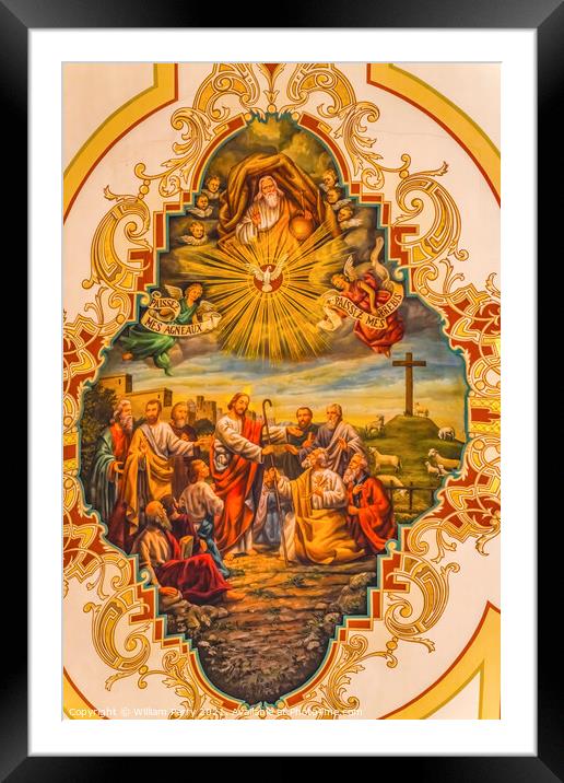 Jesus Fresco King Saint Louis Cathedral New Orleans Louisiana Framed Mounted Print by William Perry