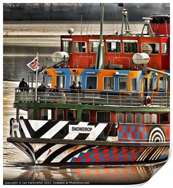 Ferry reflection  Print by Ian Fairbrother