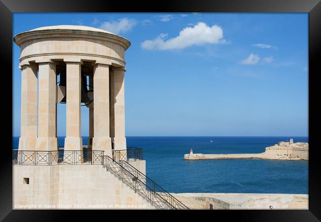 Malta: Siege Bell Memorial Framed Print by Kasia Design
