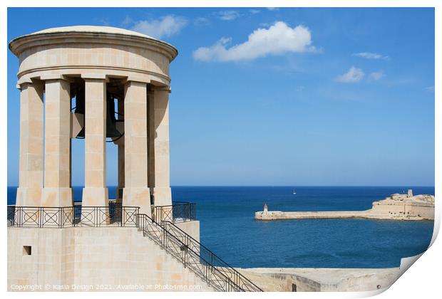 Malta: Siege Bell Memorial Print by Kasia Design