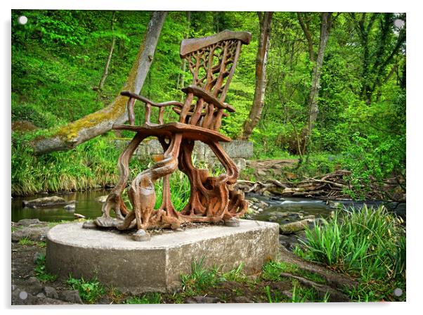 Rivelin Chair Sculpture Acrylic by Darren Galpin