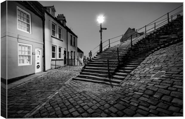 199 Steps at Whitby Canvas Print by Martin Williams
