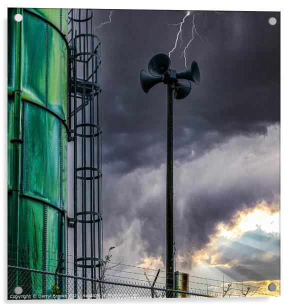 Tornado Warning Siren Acrylic by Darryl Brooks