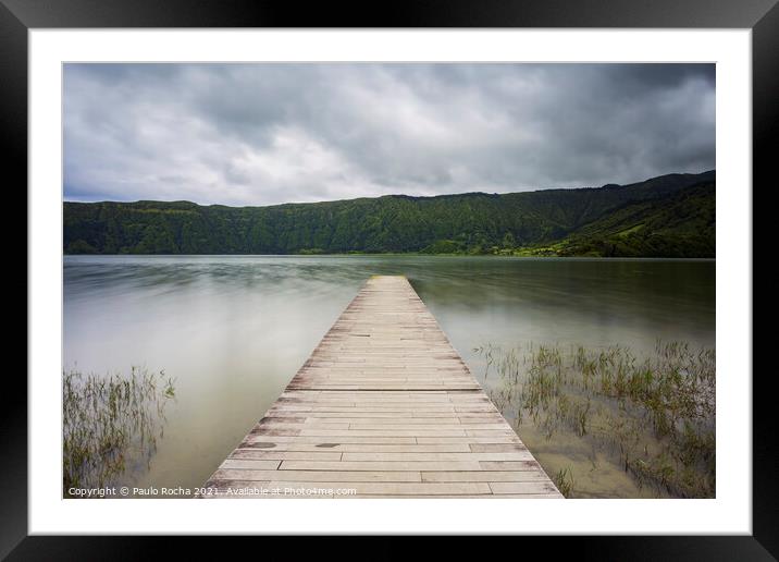 Lagoa Azul (blue lagoon) in Sete Cidades, Azores Framed Mounted Print by Paulo Rocha